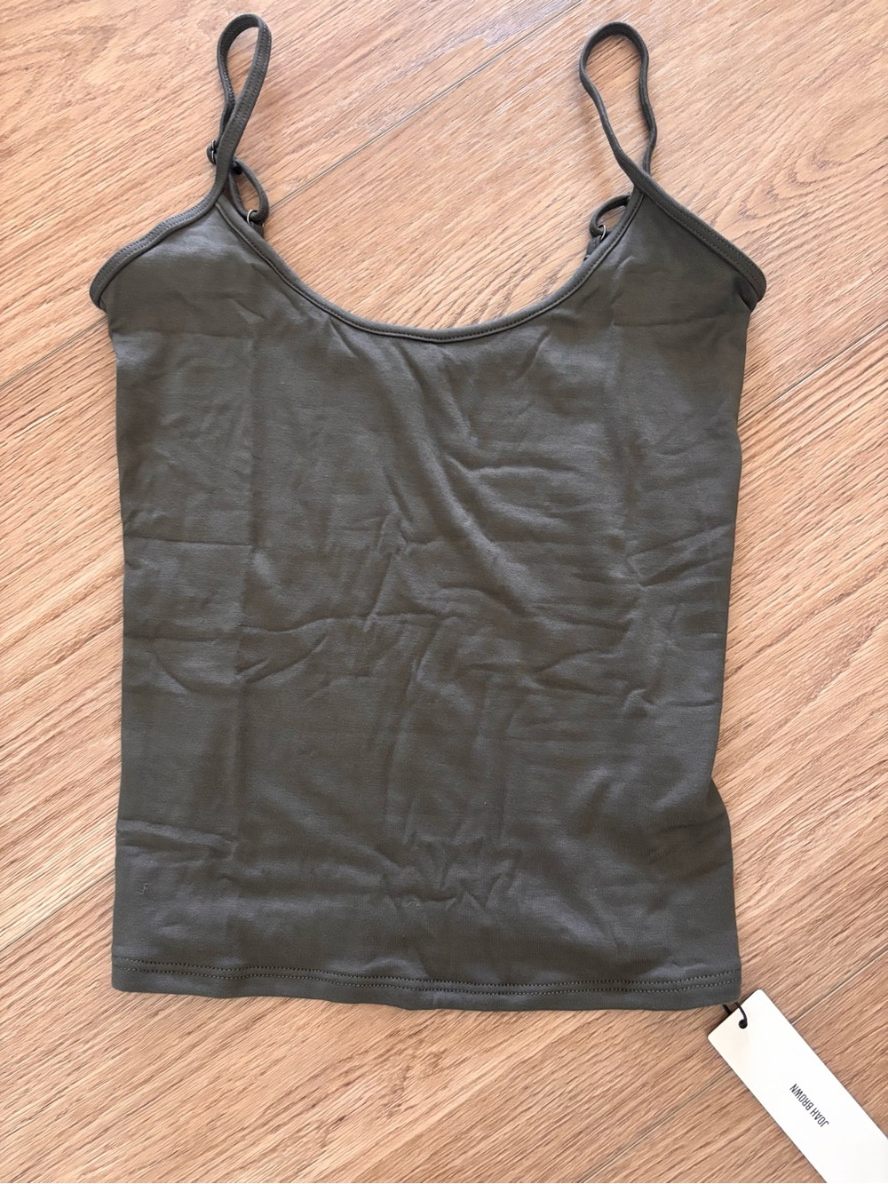 Joah Brown Spruce Green Scoop Neck Cami XS